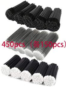 Eyelash Extension Supplies Set: Disposable Eyelash Brushes, Micro Cotton Swab Brushes, Eyelash Mascara Brushes, Lip Brushes - Multicolor - View 13