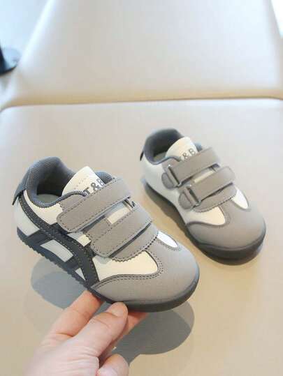 Toddler & Little Kids' Retro Casual Shoes, Unisex, Hook And Loop Easy On/Off, Breathable Lightweight Non-Slip Soft Sole