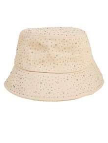 1 pieza Sombrero de cubo de protección UV de moda hecho a mano con cristales brillantes para mujer - multicolor - Ver 14