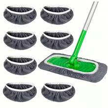 16 Gray Mop Cloths For Both Dry And Wet Use, Quickly Absorbing Water, Suitable For Cleaning Wooden Floors And Tiles - Ideal Choice For Home, Office, And Restaurant Cleaning, Mop Replacement Pad, Flat Floor Cleaning Cloth, Home Cleaning Accessories - 16 chiếc - Xem 1