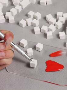 100片装柔软渐变美甲海绵套装，配有取粉笔，适合初学者和美甲师，可打造各种渐变美甲图案。 - 彩色 - 查看 5