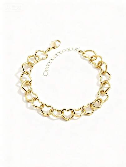 سوار نسائي رقيق بتصميم قلب مفرغ، مناسب للمناسبات والهدايا وإكسسوارات DIY، مجوهرات راقية