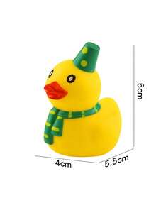 1pc Bestselling Creative Bath Toy Squeaky Small Yellow Duck, Low Decibel Squeak, Teenage Bathing Water Toy, Small Gift - Multicolor - View 12