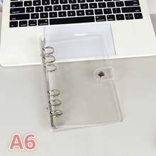 1 Pc A6/A7/A8 Transparent Loose-Leaf Notebook/Sticker Book, Sticker Book, Loose-Leaf Binder, Sticker Storage Box, Pencil Case, Loose-Leaf Sticker Book, Refill, Sticker Book, Loose-Leaf - Multicolor - View 13