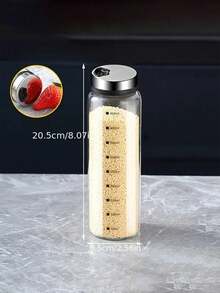 1pc Spiral Cap Glass Spice Jar, Rust-Proof & Scratch-Resistant, Multi-Function Spice Jar Set, Essential Kitchen Spice Storage Bottle, For Storing Spices, Salt & Herbs - Clear - View 12