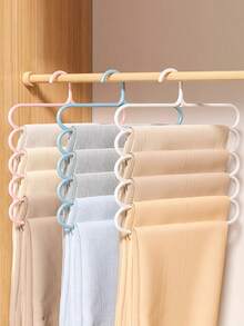 1pc Multi-Functional Scarf Rack, 5-Tier Plastic Non-Slip Scarf/Shawl Organizer Holder - Multicolor - View 2