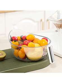 The New Kitchen Rice Washing Tools Include A Rice Sieve, A Rice Washing Basin, A Drain Basket, And A Multi-Functional Household Vegetable And Fruit Washing Basin. - Multicolor - View 4