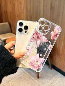 1 chiếc ốp lưng điện thoại trong suốt chống sốc, in hình hoa ly hồng tối giản phong cách retro, tương thích với iPhone XS/XS Max/XR/11/12/13/14/14 Plus/15/15 Plus/16/16 Plus/7/8 Plus/17/17 Pro và các dòng máy khác. - Nhiều màu - Xem 3