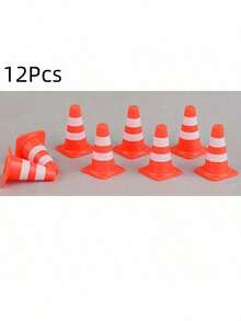 12个迷你交通锥，适用于互动、培训和DIY项目 - 采用ABS材料制成，色彩鲜艳，非常适合模拟路障，也可作为礼品。 - 彩色 - 查看 11