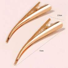 2pcs Thick Acrylic Hair Claw Clips For Women - Rose Gold - View 2