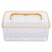 BESTYASH Caja Para Copas De Vino Con Asa PortáTil a Prueba De Polvo Organizador De Cristalería Para Hogar Bar Reuniones Familiares Y Fiestas 10.74X7.48X4.33 Pulgadas - como en la foto - Ver 1