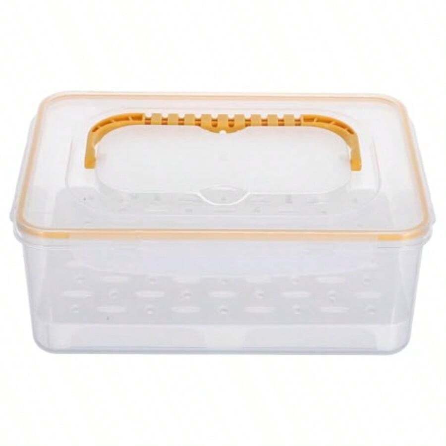 BESTYASH Caja Para Copas De Vino Con Asa PortáTil a Prueba De Polvo Organizador De Cristalería Para Hogar Bar Reuniones Familiares Y Fiestas 10.74X7.48X4.33 Pulgadas - como en la foto - Ver 1