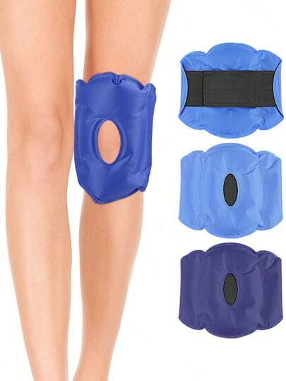1pc Reusable Ice Pack Knee Brace, Gel Ice Pack Wrap, Soft Cooling Knee Support, Fitness Accessories, Knee Pad, Sports Knee Brace, Workout Knee Pad