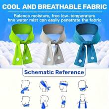 Cooling Ice Neck Gaiter, Ice Scarf, Sweat Towel, Outdoor Ice Headband, Ideal For Hiking And Camping In Hot Summer - Multicolor - View 5