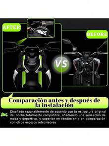 Universal Modified Invisible Rearview Mirror Spoiler - A - View 7