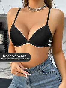 Women's Front Closure Enhancing Bra With Mesh Back - Smooth Back Curve, Shaping & Lifting, Sexy & Comfortable For Daily And Special Occasions - Black - View 5