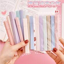 12pcs/Set Morand Fluorescent Highlighter Pens, Vibrant Retro Colors, Large Ink Capacity, Suitable For Students Back To School Season - Multicolor - View 2