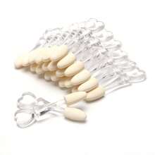 30pcs/6pcs Crystal Clear Single-Ended Makeup Sponge Cotton Swabs, Mini Eyeshadow Brushes, Eyeshadow Applicators, Eye Makeup Tools - A - View 7