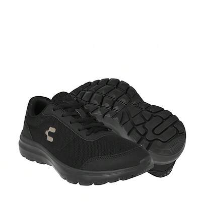  TENIS CHARLY MUJER 1043270001 TEXTIL NEGRO
