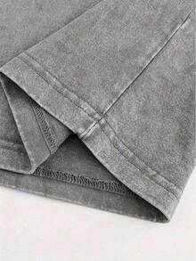 Y2K VintageIgris Bloodred X Solo Leveling Shirts Anime Double Printed Oversized Lightweight Acid Washed Soft Cotton Graphic Tee, Oversized Manga T-Shirt, Gift Solo Leveling Fans - 灰色 - 查看 6