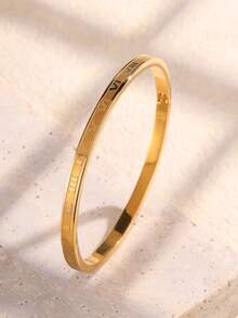 1pc Fashionable High-End Luxury Exquisite Floral Stainless Steel Bracelet, Women's Jewelry, Wedding Party & Date Gift - Bracelet - View 10