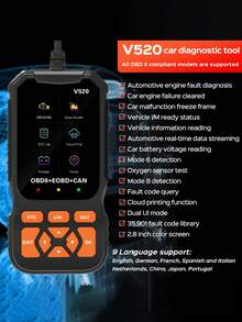 OBD2诊断扫描工具，发动机故障码读取器，带重置功能，支持模式6、模式8和I/M就绪测试，自动检查发动机故障灯，兼容1996年及之后生产的所有OBDII车辆。 - 彩色 - 查看 4