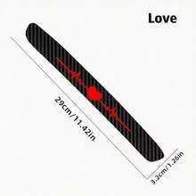 High-Mount Brake Light Sticker, Heart-Shaped Heartbeat Pattern, ECG Taillight Sticker, 3D Carbon Fiber Matte Texture, Adding Prominent Safety Marks To Your Car - A - View 5