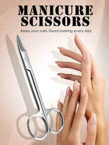 1pc Stainless Steel Small Nail Clipper, Suitable For Fingernails And Toenails, Manicure Care Set - Multicolor - View 2