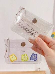 1 chiếc ví đựng thẻ trong suốt chống nước, ví mini đựng thẻ ID/thẻ tín dụng/tiền xu, hộp bảo vệ giấy tờ tùy thân. - Nhiều màu - Xem 11