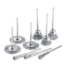 9pcs Metal Wire Wheel Brush Set, Suitable For Power Tools And Mold Polishing, Cleaning, Rust Removal - A - View 11