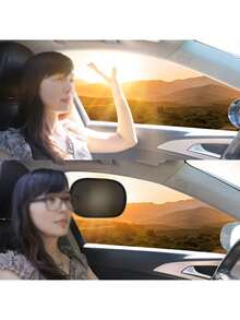 2 piezas Parasol de coche de verano, sin rastro de adherencia estática, visera solar lateral de coche - A - Ver 3