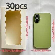 30个牛皮纸烘焙盒，带透明窗口，食品包装盒，小型零食容器，适用于饼干、蛋糕、糖果 - 非常适合甜点、马卡龙包装盒、新年糖果包装盒、婚礼、生日、圣诞节、感恩节、情人节、母亲节、家庭食品包装纸盒、甜点包装盒 - 彩色 - 查看 20