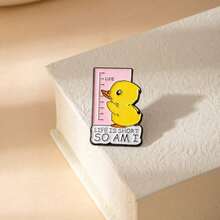 1 Pc Cartoon Character Anime Pin - Cute And Charming Little Yellow Duck Badge - Accessory For Clothing - Pin - Badge - 黃色 - 查看 1