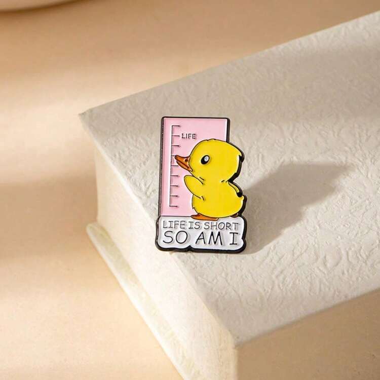 1 Pc Cartoon Character Anime Pin - Cute And Charming Little Yellow Duck Badge - Accessory For Clothing - Pin - Badge - 黃色 - 查看 1