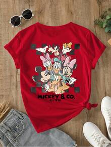 Disney Women T-Shirts - 紅色 - 查看 3