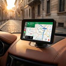 7英寸高清触摸屏无线CarPlay控制面板，支持Apple CarPlay和Android，具备蓝牙、GPS功能，兼容所有车型。 - A - 查看 2