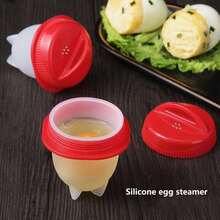 Silicone Egg Cooker, Non-Stick Heat Resistant Egg Poacher - Easy To Use And Steam Eggs, Produces Perfectly Cooked Soft To Hard Boiled Eggs - Multicolor - View 7