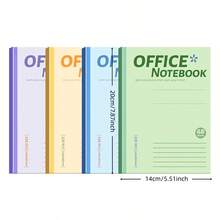 Set de 10 cuadernos (incluye 4 cuadernos + 6 bolígrafos), cuadernos de rayas, 68 páginas cada uno, adecuados para uso escolar y de oficina, artículos de papelería esenciales para volver a la escuela, suministros estéticos para estudiantes - 4 cuadernos + 6 bolígrafos - Ver 3