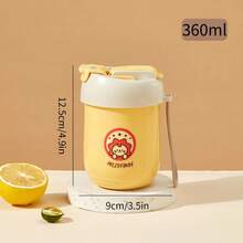 1个360毫升316不锈钢双层保温水杯,带吸管和提绳,便携式密封防漏饮水杯,带刻度线,可拆卸双层保温牛奶咖啡吸管杯,厨房饮水用具,适合学生和成人居家、学校、宿舍、办公室、户外露营、野餐、旅行、返校等场合使用。 - 彩色 - 查看 14