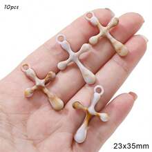 10pcs Cute Dolphin Butterfly Dragonfly Acrylic Pendant DIY Handmade Earrings Bracelet Hanging Accessories - Multicolor - View 28