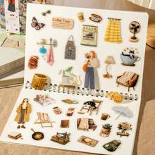 Bộ 100 miếng dán chủ đề Cuộc sống thường nhật, nhãn dán trang trí sáng tạo, đồ dùng thủ công trang trí DIY, quà tặng ngày lễ, đồ dùng văn phòng phẩm trường học, nhãn dán vui nhộn cho Kindle - Kiểu 1 - Xem 3