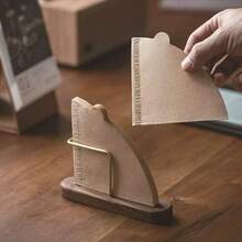 1 pieza Soporte vertical de madera para filtros de café, caja de almacenamiento a prueba de polvo, estante universal para filtros, organizador de accesorios de café para el hogar/oficina, apto para filtros cónicos y redondos, diseño minimalista - Multicolor - Ver 7