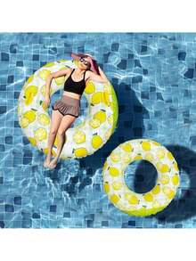 1 chiếc phao bơi hình chim hồng hạc màu chanh, dày dặn, có hai khoang khí và tay cầm, phao bơi bơm hơi dành cho người lớn. - Nhiều màu - Xem 4