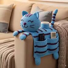 1pc/Set DIY Crochet Cat Sofa Armrest Storage Bag Knitting Kit (11 Colors Available, Not Finished Product, Requires Manual Crochet!!!), Suitable For Sofa Armrest Small Item Storage, Cat Sofa Armrest, Creative Home Decor DIY Material Kit, Home Storage Essential, Suitable For Beginners And Adult Craft Enthusiasts, Homemade Home Decor/Christmas Gift/New Year Gift/Valentine's Day Gift/Mother's Day Gift! - DIY Craft Kit - View 12