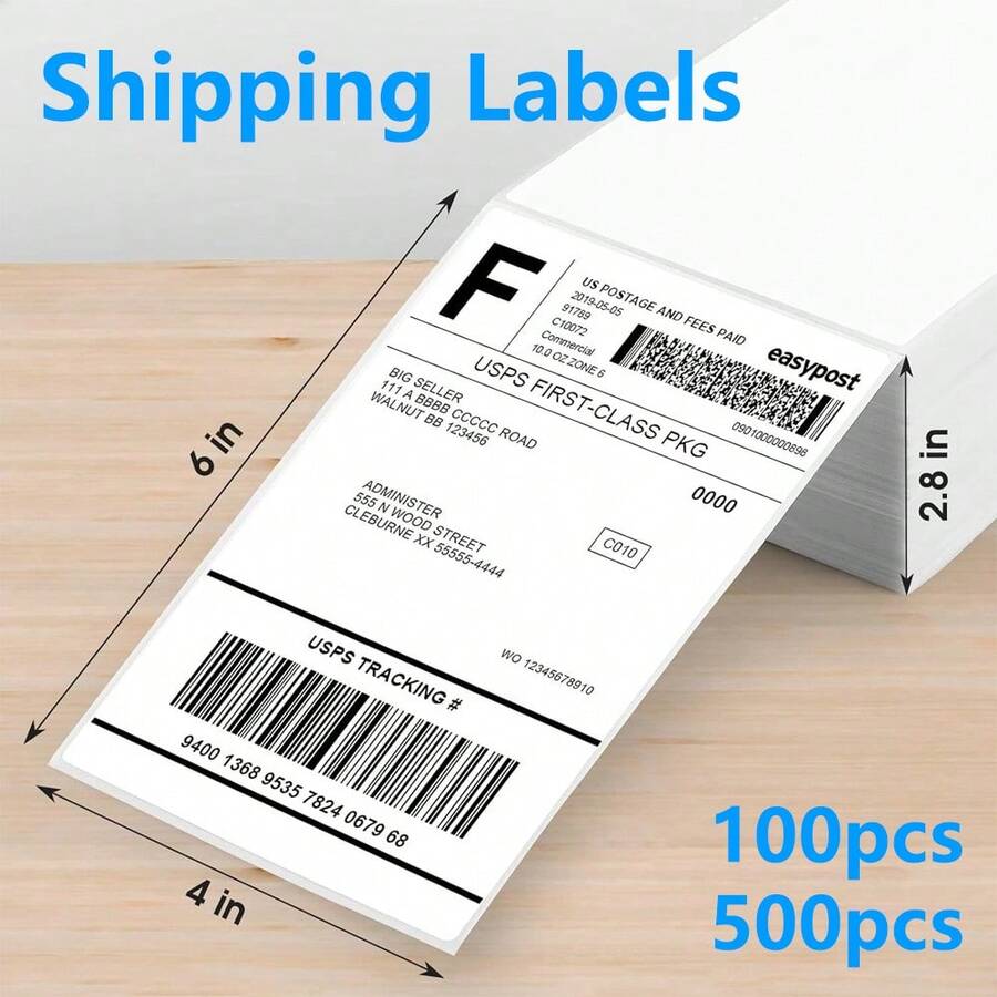 Marklife 4x6 Inch Thermal Shipping Labels 100/500PCS 100x150mm Self-Adhesive Folded Thermal Label Paper For Business Express Waybill - View 1