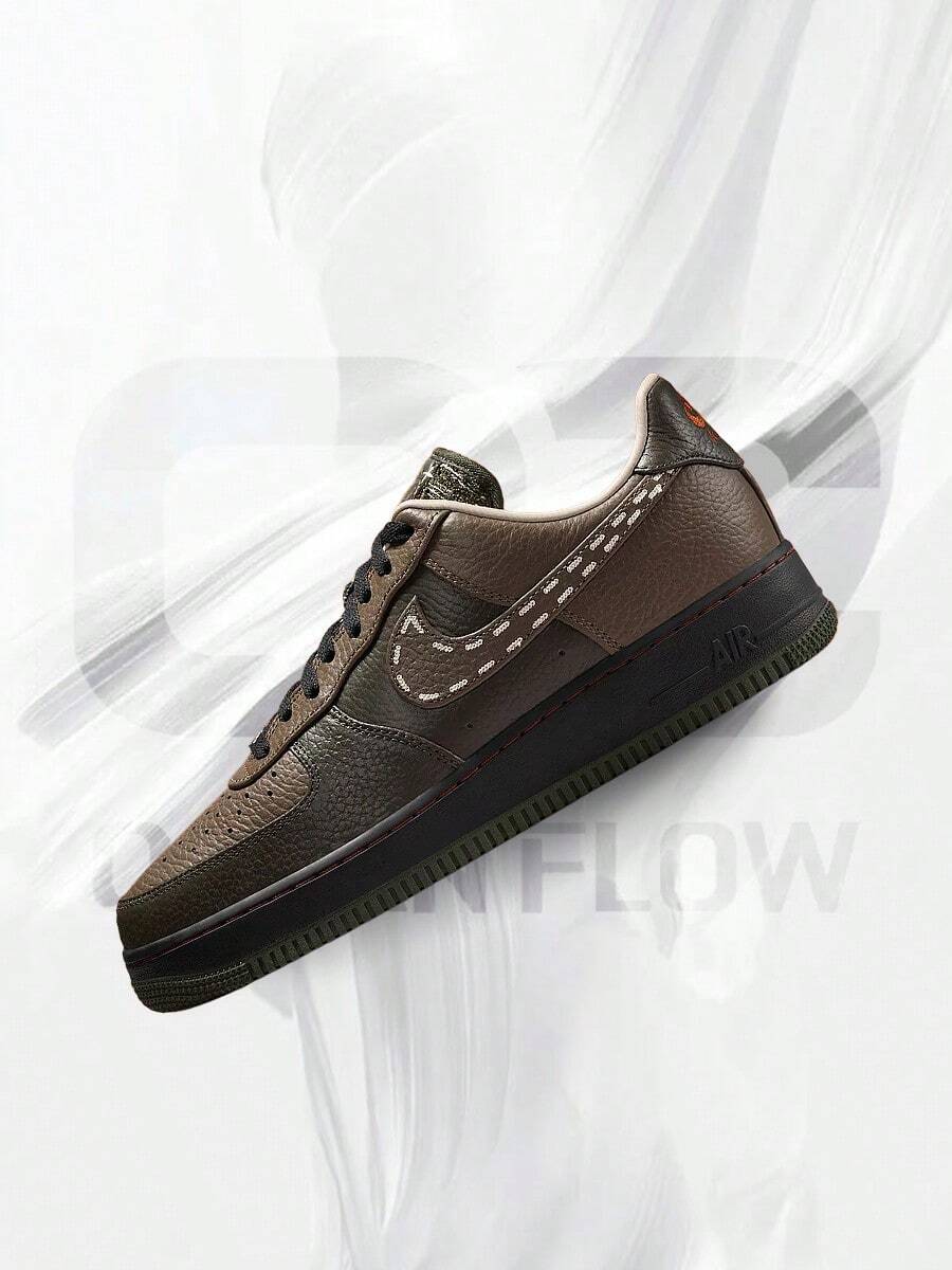 Nike Air Force 1 Low '07 Sequoia Dark Hazel– Men's Lifestyle Sneakers – Shoes For Man -Vintage-Spring & Summer-Inspired Running Shoes, Shock-Absorbing Comfort, Gym To Streetwear Casual Wear-Mother's Day Gifts-Father's Day Gift–IQ1122 320 - Sequoia/Dark Hazel/Black/Cream II - 查看 1