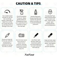 NotNoot Nail Drill Bits, 3-In-1 Tungsten Carbide 3/32'' Professional Bit, Anti-Clogging Cut Design, E-File, Removes Acrylic Hard & Soft Gel - Gold - View 6