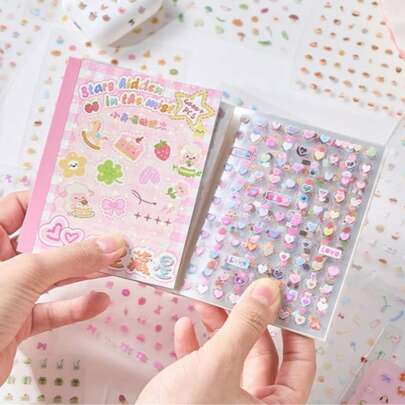4000pcs Mini Decorative Stickers, Korean Style, Suitable For Making Scrapbooks, Decorating Notebooks, Nail Art, Photo Frames, Phone Cases, Water Bottles, Waste Magazines, Stationery Boxes, DIY Personalized School Season Stickers, Easter Gifts, Etc