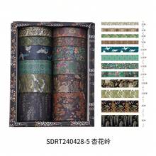 2026 Retro Washi Tape Set (12 Rolls) - Floral And Bird Pattern Decorative Tape, Suitable Diaries, Scrapbooks, Wrapping, Aesthetic Planning Kits, And Crafts. Women And Girls. - Hưng Hoa Lĩnh - Xem 3
