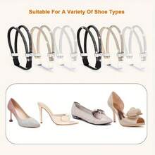 1 双闪亮高跟鞋弹性鞋带 - 可调节可拆卸，粘性设计，防滑牢固，无需电池。 - 彩色 - 查看 6